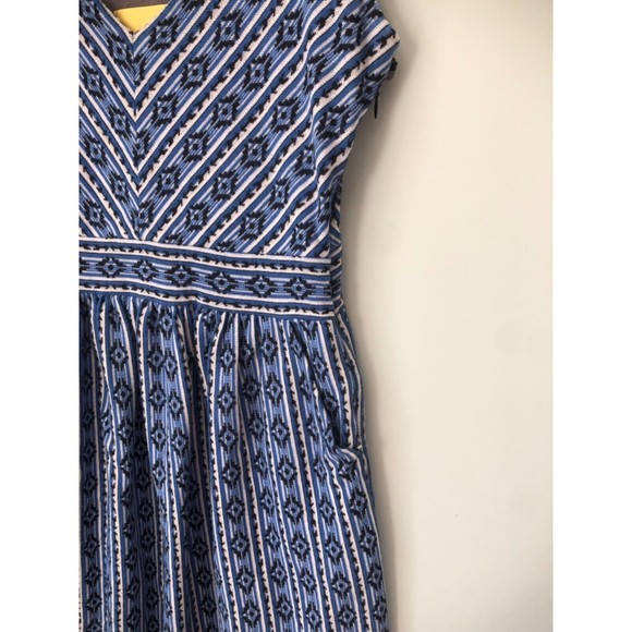 COPY - Anthropologie Maeve Women’s Lazuli Aztec Sleeveless Mini Dress Blue Pock… - Picture 4 of 6